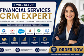 setup financial services CRM dynamo redtail salesforce junxure zinnia wealthbox
