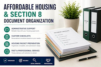 help organize section 8 and housing documents