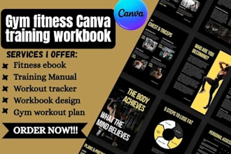 design gym fitness training workbook, ebook, manual, tracker plan