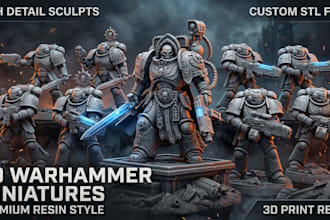 sculpt 3d miniature model 3d figurine 40k warhammer dnd tabletop for 3d printing