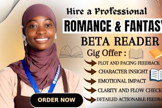 double beta read and offer inline feedback on your romance,fantasy story in 24hr