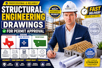 do structural engineering drawings for texas new mexico and montana
