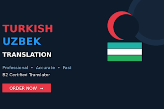 provide professional turkish uzbek translation