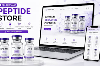 build fda complaint research peptide label design peptide store woocommerce