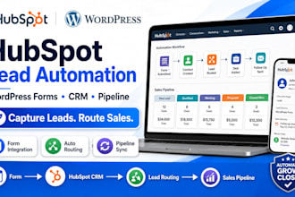 setup hubspot wordpress forms CRM lead routing automation
