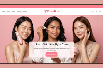 design skincare shopify store beauty store spa website cosmetis skincare website