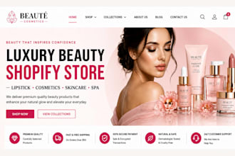 design skincare shopify store beauty store spa website cosmetis skincare website