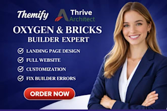 design website using themify builder divi thrive architect oxygen builder