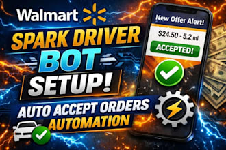 build doordash bot, instacart bot, spark and uber bot auto grabber bot bot