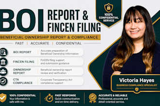 file boi report, fincen filing, beneficial ownership report and compliance