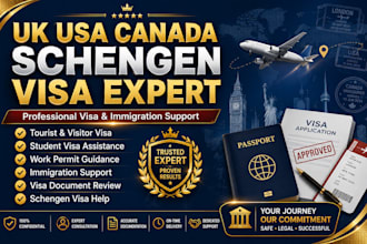 assist with UK USA canada and schengen visa applications