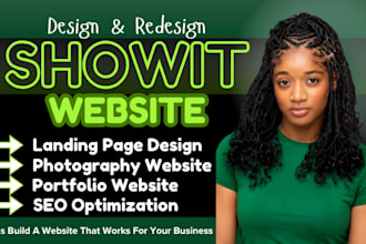 design showit website customize showit template photography website landing page