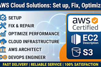 setup fix optimize aws ec2 s3 cloud infrastructure aws architect devops engineer