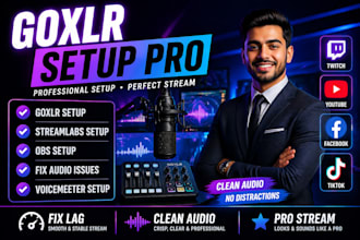 setup goxlr, obs streaming, voicemeeter professionally