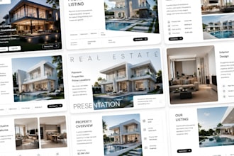 design real estate pitch deck, powerpoint presentations and google slides