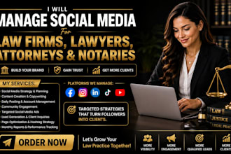 manage social media for law firms lawyers attorneys notary law firm marketing