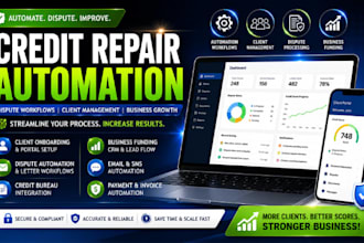 build credit repair automation website dispute business funding finance portal