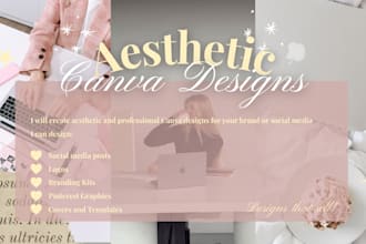create aesthetic canva designs
