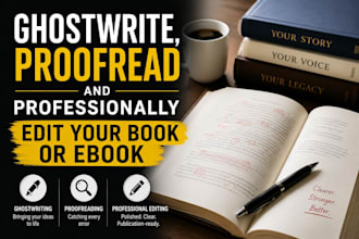 write a professional fiction book ghostwriting service in any genre