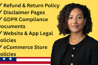 write privacy policy, terms and conditions, and gdpr