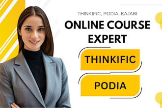 upload teachable website thinkific online course   kajabi website learnworlds