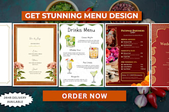 design wedding menu event menu menu card drink menu design