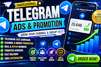 run telegram ads, telegram promotion and telegram marketing