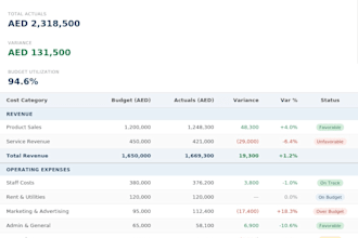 prepare customized cash flow forecasts and financial planning models
