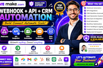 create make com webhook automation make com api integration make com crm