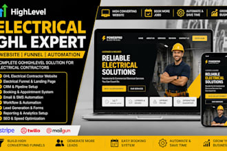gohighlevel electrical contractor website ghl funnel electrical booking system