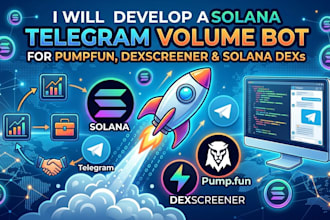 setup pumpfun volume bot, dexscreener  telegram bot on solana meme coin