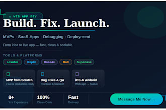 build, bug fix, deploy web app lovable replit base44 bolt supabase integrate