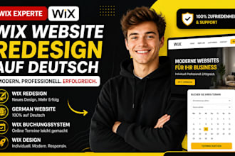 wix website redesign deutsch, german wix website, wix buchungssystem, wix design