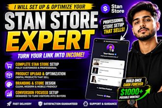 set up and optimize your stan store for digital product sales