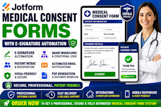 create professional jotform medical consent forms with e signature automation