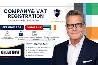 register your company and handle vat in ireland, estonia, switzerland