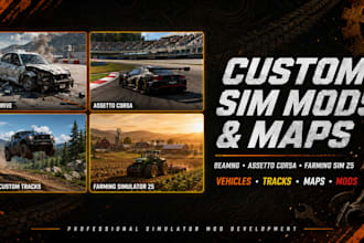 build beamng mods, assetto corsa mods, beamng tracks, custom maps for fs25