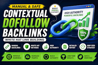 create authority contextual dofollow white hat SEO backlinks manually