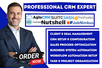 setup tripleseat crm nutshell jobnimbus agile crm suitedash freshsales workflow