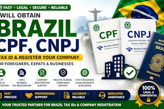 obtain brazil cpf cnpj tax id and register company