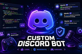 build a custom discord bot with moderation, game integration and auto response