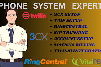 be your expert in ringcentral, magnus billing, twilio, 3cx, voip and telephony