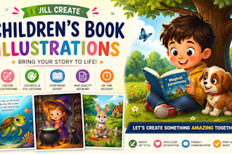 illustrate children book design 3d ebook cover format for amazon kdp