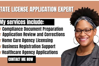 assist home care, healthcare, nonmedical agencies with state license application