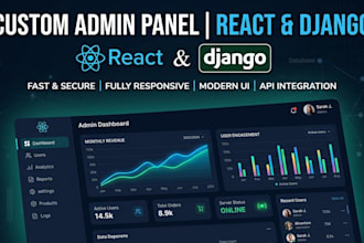 build a custom internal tool or admin dashboard using django and react