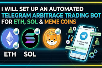setup automated telegram arbitrage trading bot for  eth, sol memes coin