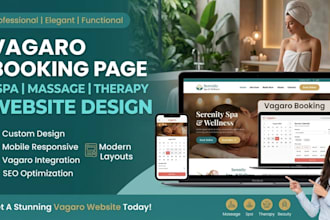design a vagaro booking page spa website therapy website vagaro massage website