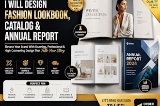 design fashion lookbook, product catalog, annual report, product catalogue