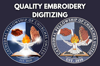 convert logo to embroidery digitizing in dst, pes, emb file