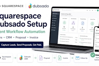 connect squarespace forms dubsado CRM proposal invoice workflow